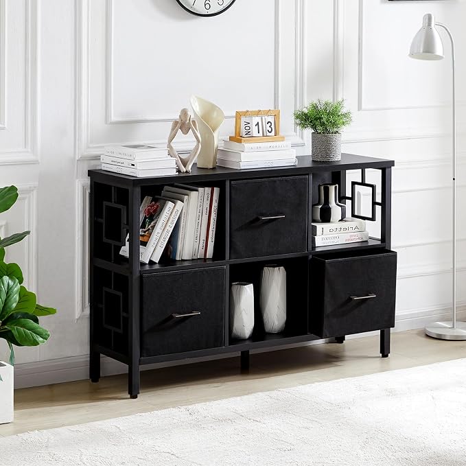 HOMISSUE 6 Cube Storage Organizer Shelf, Rustic Short Bookshelf - Image 3