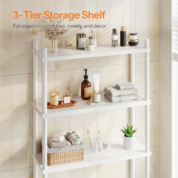 HOOBRO Over the Toilet Storage, 3-Tier Over Toilet Bathroom Organizer, - Image 5