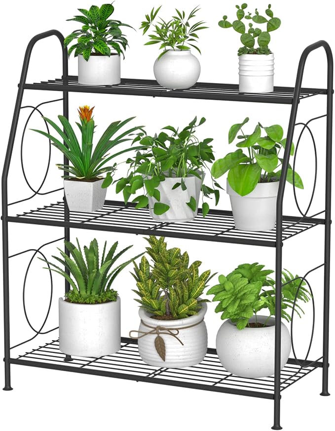 VyGrow Plant Stand, 3 Tier Plant Shelf by VyGrow
