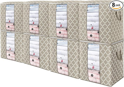 WISELIFE Storage Bags 8 Pack/100L Large Blanket Clothes Organization and by WiseLife