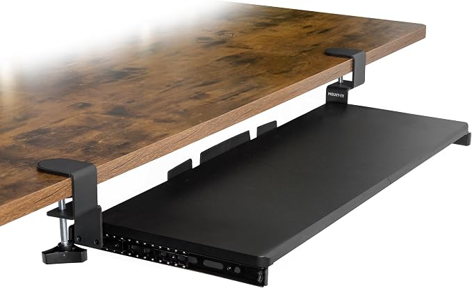 Mount-It! 30” Extra-Wide Clamp-On Under Desk Keyboard Tray, Large Slide-Out - Image 9