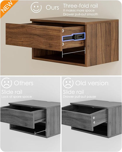 Floating Nightstand, Small Modern Floating Nightstand - Image 5