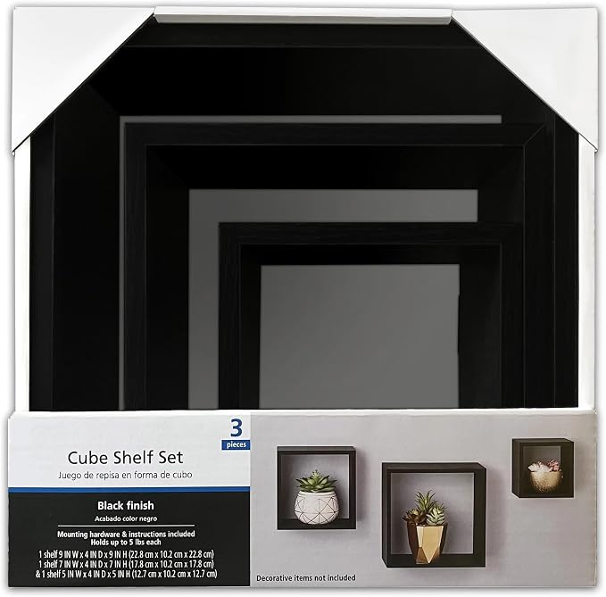 Modern Wood Cube Shelf Set, Office | Perfect - Image 6
