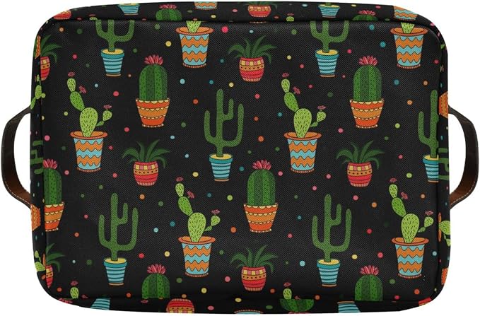 ZAZYXTJ Cactus Storage Basket for Shelves Open Storage Bin 2Pack | Foldable - Image 8