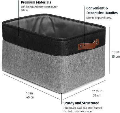 OrganiHaus Extra Large Fabric Storage Baskets - Image 2