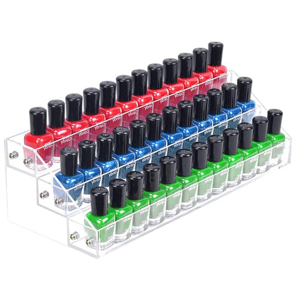 Acrylic Nail Polish Organizer Rack, 3 Tier Paint rack and Storage Shelf - Image 8