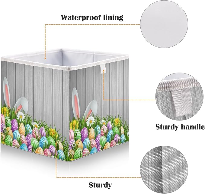 Easter Grass Eggs Closet Organizers Storage Cubes Storage Bins Shelf Baskets - Image 4