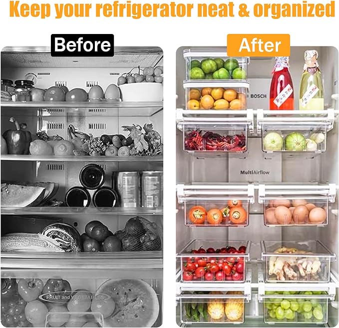URALFA 2 Pack Fridge Drawer Organizer Egg Holder - Image 2