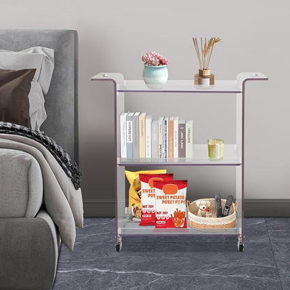 3-Drawer Rolling Storage Cart, Plastic Storage Organizer Rolling Cart - Image 5