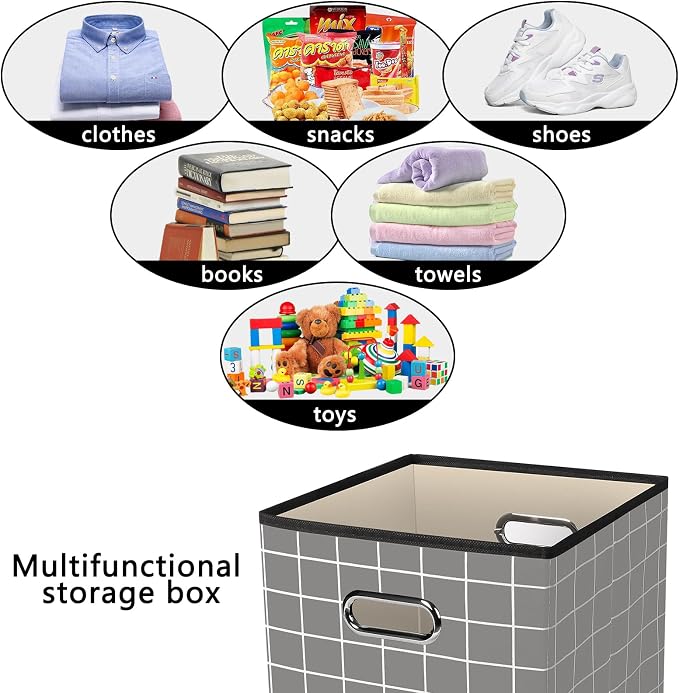 Yunkeeeper storage bins Cubes, Fabric Cube Organizer - Image 3