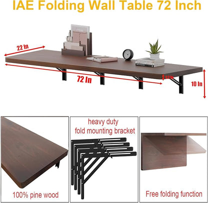 IAE Floating Wall Mounted Folding Table Desk - Image 2