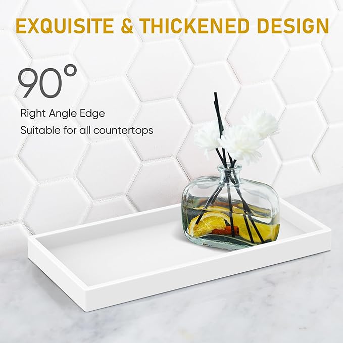 Bathroom Counter Tray, EG-SIPRO High-Grade Thickened Silicone Bathroom Vanity - Image 2