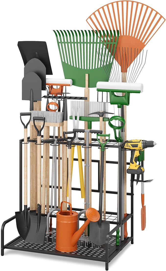 Sttoraboks Garden Tool Organizer Rack Up to 39 Tools, Heavy-Duty Steel Yard by Sttoraboks