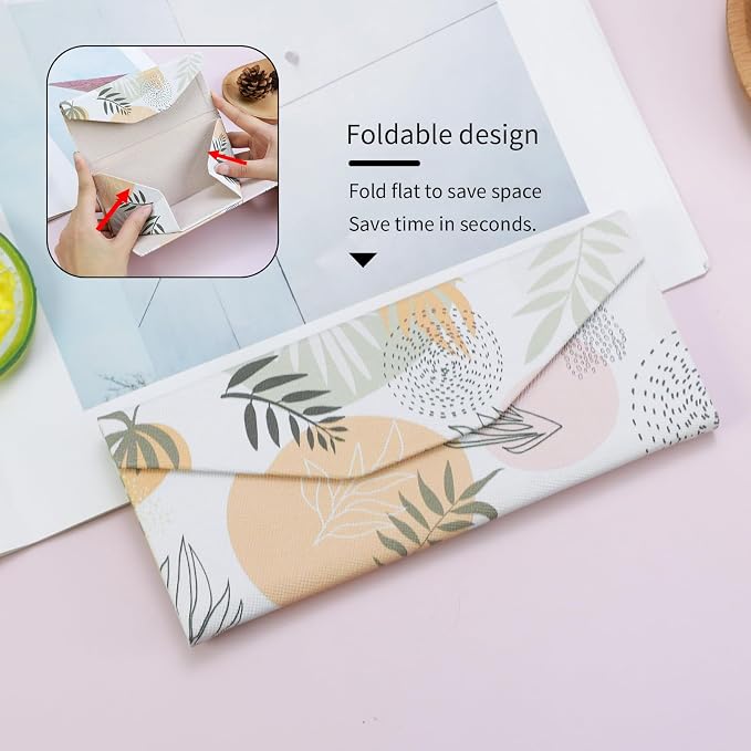 Foldable Glasses Case, Magnetic PU Leahter Sunglasses Case, Cute Hard Shell - Image 3