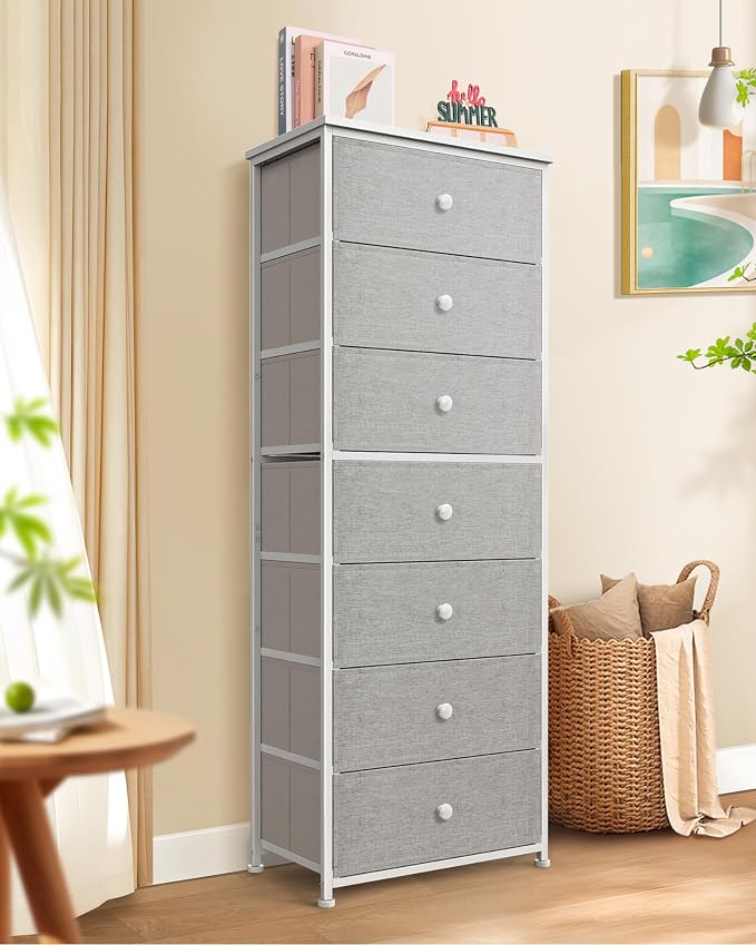 Mifuro Tall Fabric Dresser for Bedroom, Vertical Storage Organizer Tower - Image 2