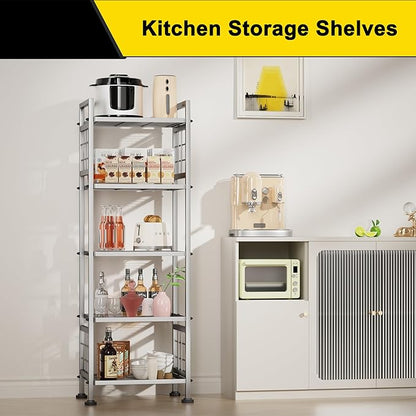 GIOTORENT 5-Wire Standing Storage Shelf, Metal Shelving Unit Pantry Rack - Image 3