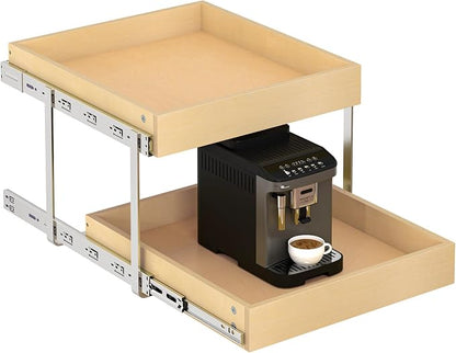 WelFurGeer 2-Tier Pull Out Cabinet Organizer by WelFurGeer