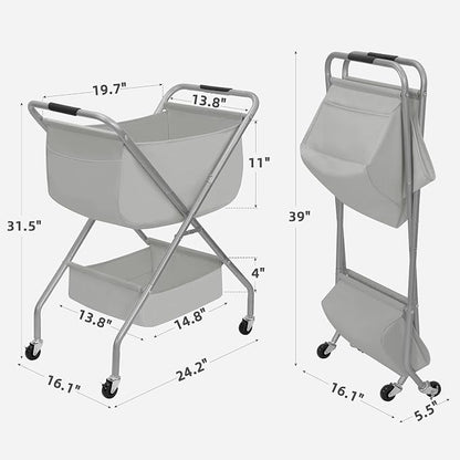 STORAGE MANIAC Collapsible Laundry Cart - Image 2