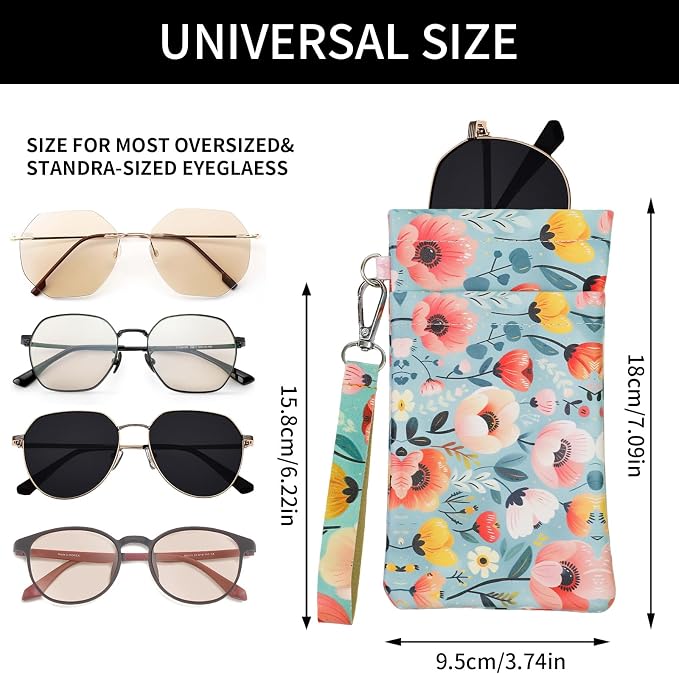 Double Eyeglass Case Soft Dual Glasses Case - Image 2