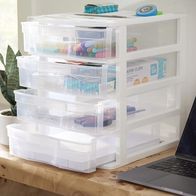 Gracious Living 4 Drawer Desktop & Countertop Organizer w/Organization Lid - Image 7