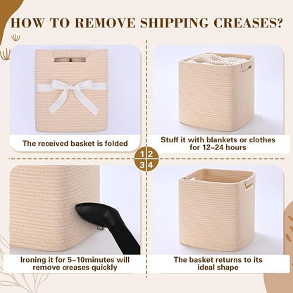 11 Inch Storage Cubes, 3 Pack Cube Storage Bins - Image 6