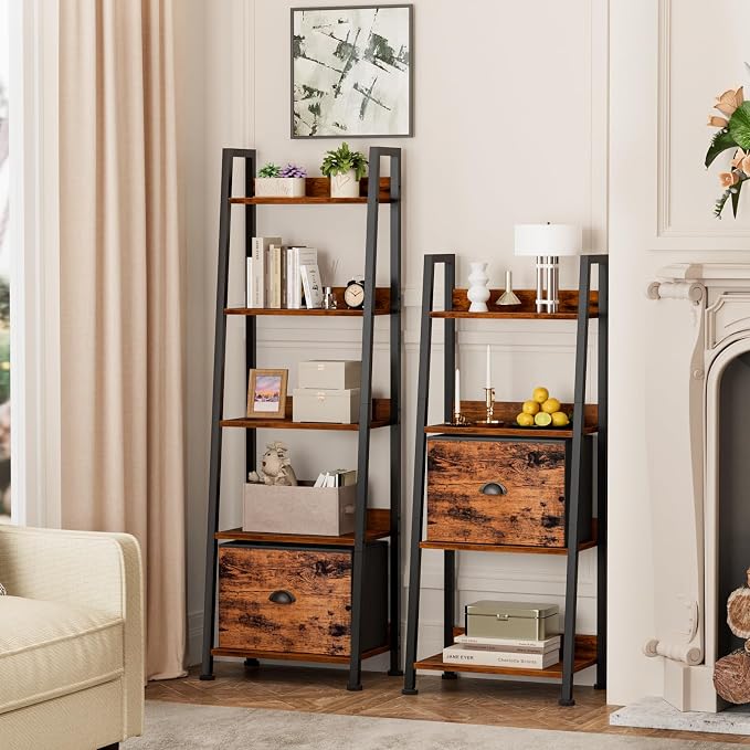 Furologee Ladder Shelf, 5 Tier Bookshelf - Image 6