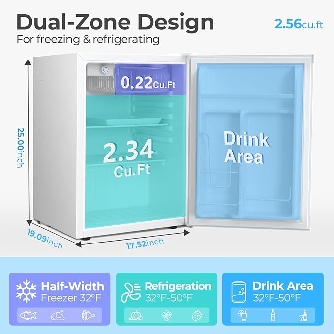 Antarctic Star 2.56 Cu.Ft. Mini Fridge - Image 2