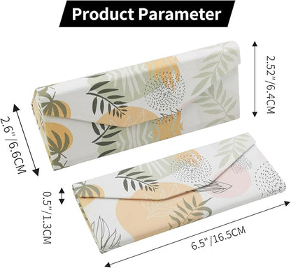 Foldable Glasses Case, Magnetic PU Leahter Sunglasses Case, Cute Hard Shell - Image 6