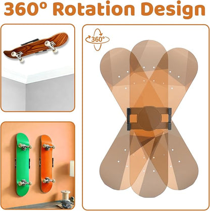 360° Rotating Skateboard Deck Wall Mount - Image 2