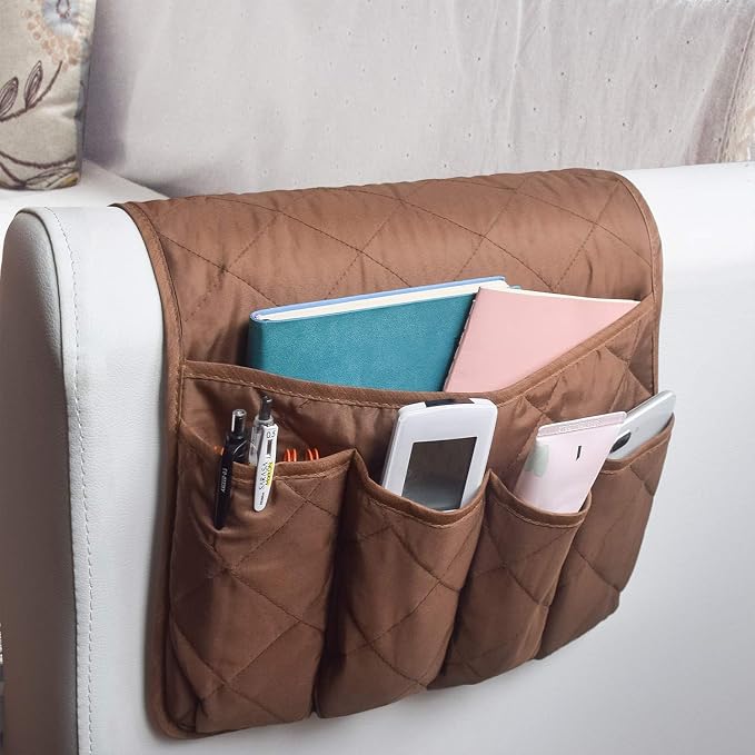 MDSTOP 5 Pockets Remote Control Holder, Magazine Rack, Space Saver Organizer by MDSTOP