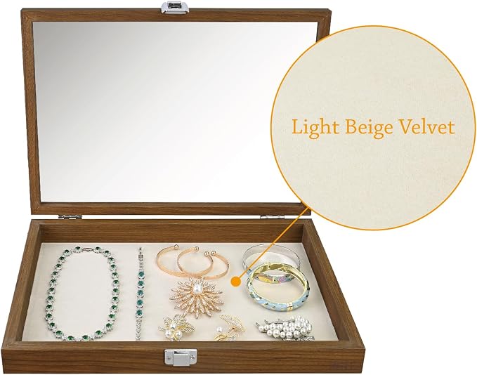 MOOCA Jewelry Display Case, Display Case Accessories Storage Box - Image 3