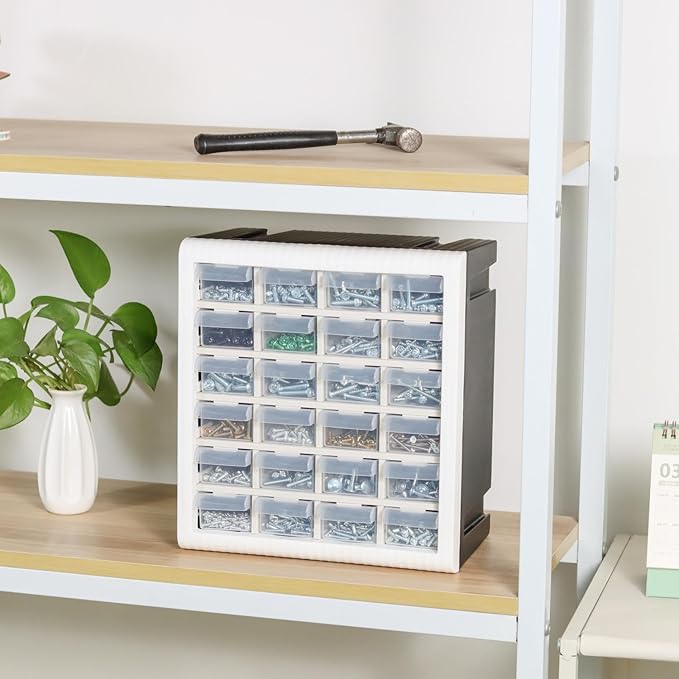 Gonice Craft Cabinet Organizer, 24 Drawer Plastic Parts Cabinet, Tool Storage - Image 4