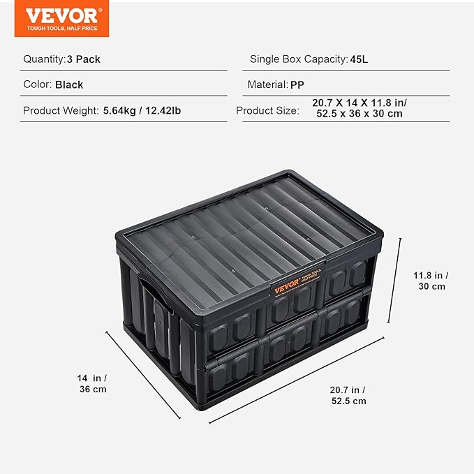 VEVOR 45L Collapsible Storage Bins - Image 8