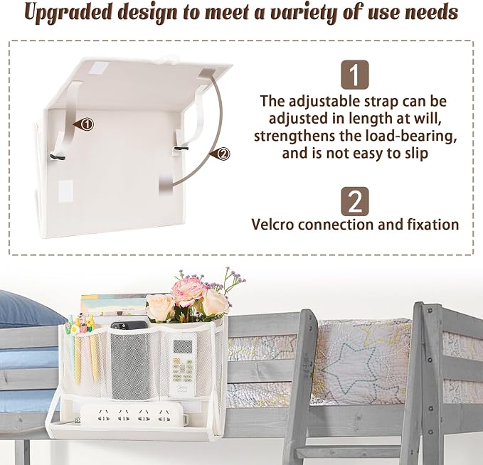 Bedside Caddy Bedside Storage Organizer Bedside Organizer - Image 4