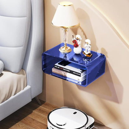 Acrylic Floating Nightstand, Bedside Table, Nightstand Shelf Wall Mounted - Image 4