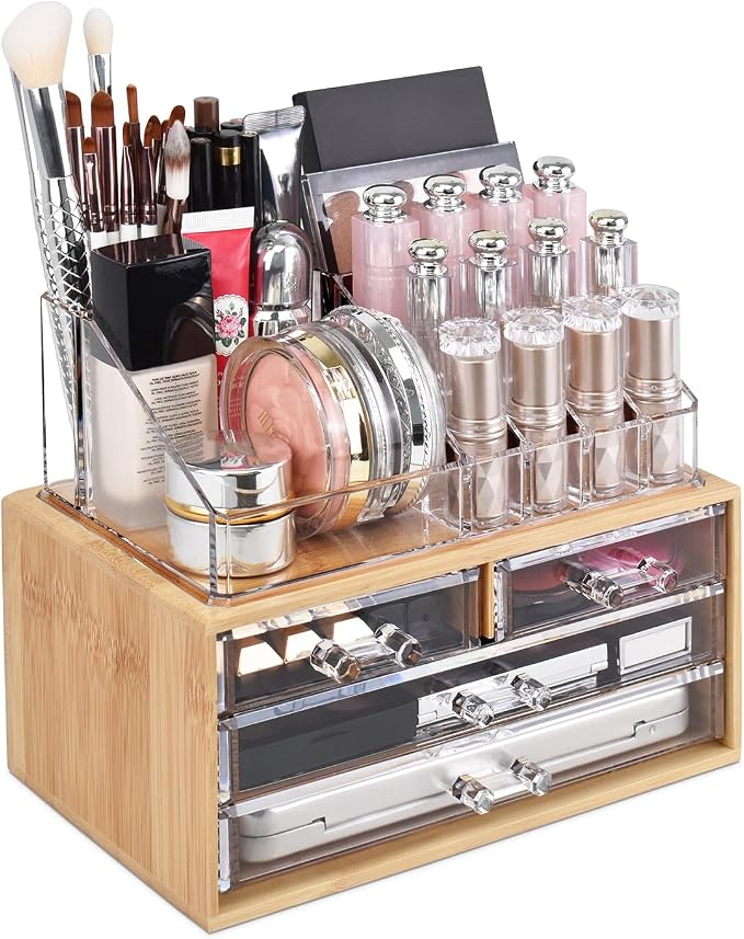 Ikee Design Bamboo Acrylic Makeup Organizer by IkeeDesign