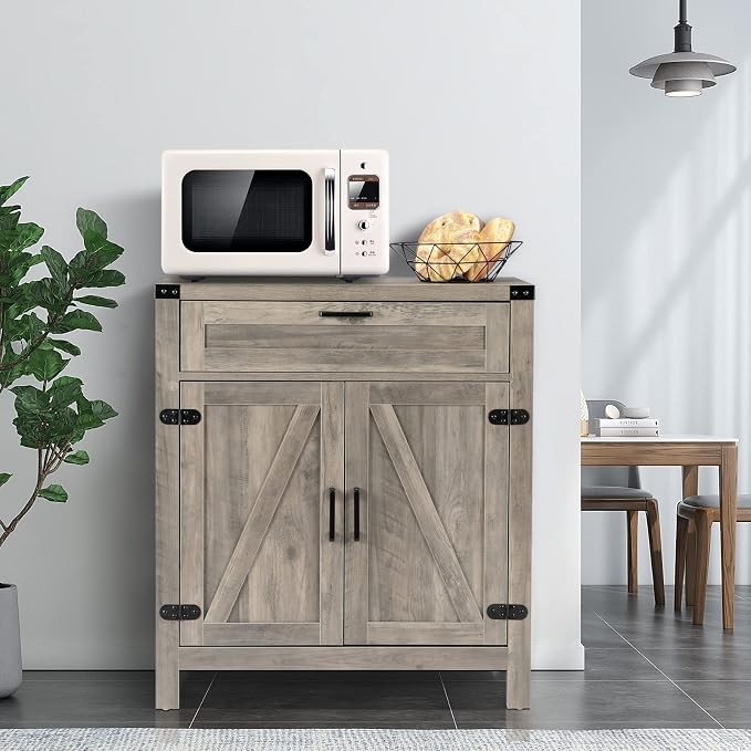 VINGLI Modern Farmhouse Sideboard Buffet Cabinet - Image 2