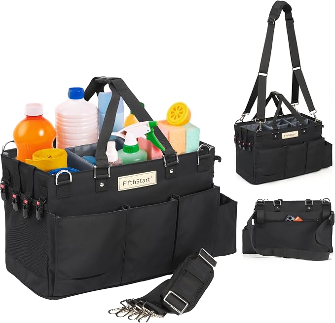 FifthStart Multiuse Cleaning Caddy w/Waist & Shoulder Strap by FifthStart