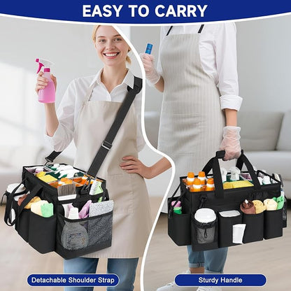 Cleaning Caddy Bag, Extra Large Cleaning Supplies Organizer - Image 5