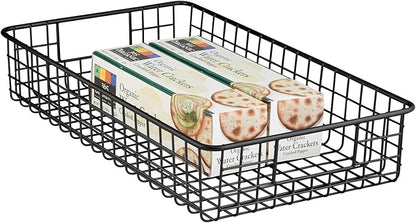 mDesign Wide Wire Storage Basket - Image 7