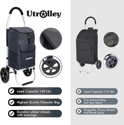 Ultra-Lightweight Black Foldable Shopping Cart - Image 8