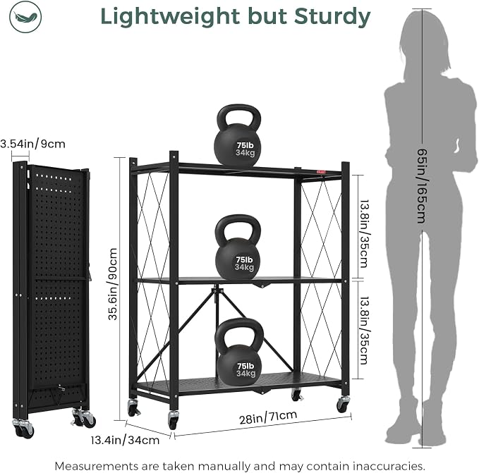 DEANIC 3 Tier Foldable Storage Shelves - Image 3
