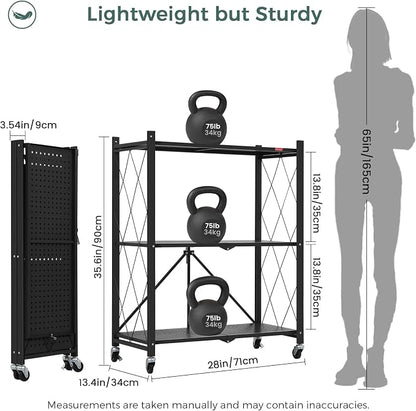 DEANIC 3 Tier Foldable Storage Shelves - Image 3