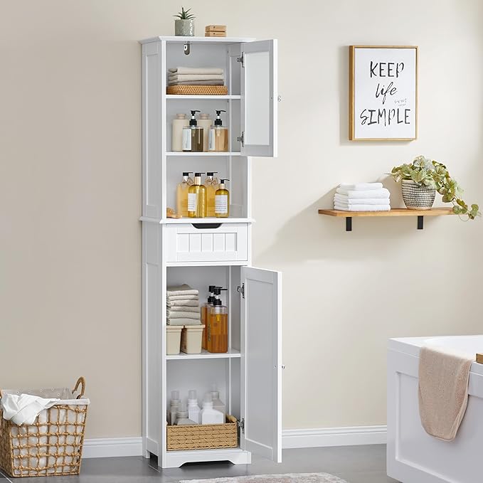 Yaheetech Tall Slim Bathroom Storage Cabinet - Image 2