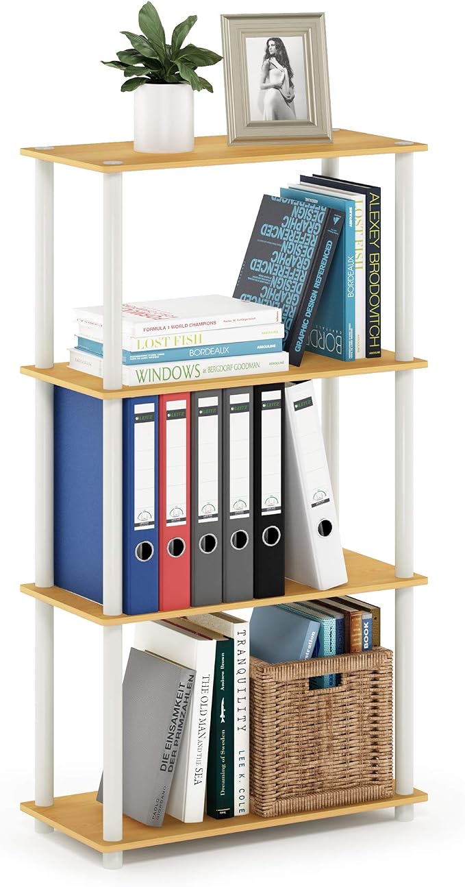 Furinno Turn-N-Tube 4-Tier Multipurpose Shelf Display Rack by Furinno-FitsYourSpaceFitsYourBudget
