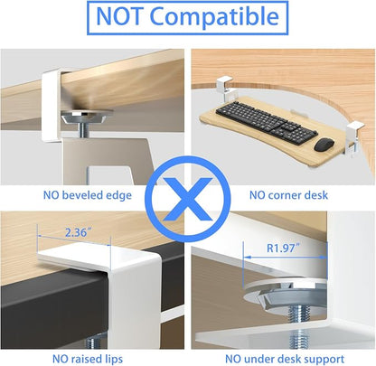 suptek Keyboard Tray Under Desk Pull Out - Image 5