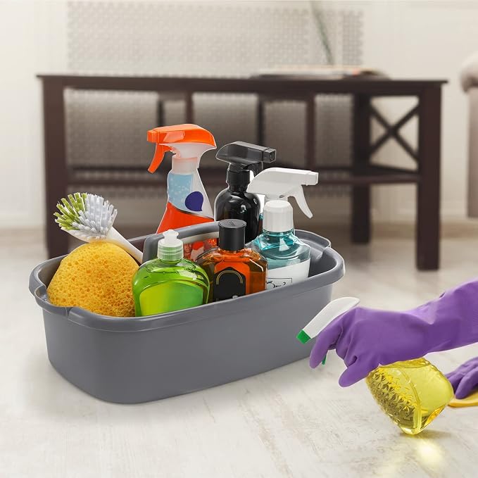 TOPZEA 2 Pack Cleaning Supplies Caddy, Large Plastic Cleaning Supply Organizer - Image 7