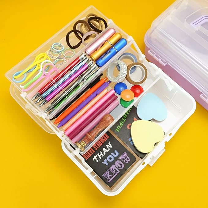 10Inch Tackle Box Organizer and Storage, Three-Layer Sewing Box - Image 6