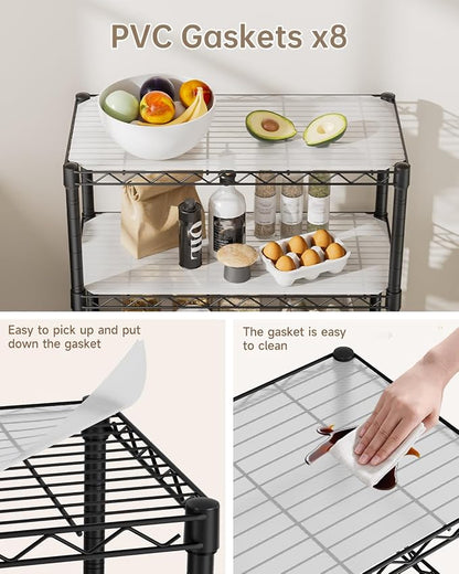 Golpart Shelves Storage Shelf Wire Closet Bathroom Organizers Metal Pantry | 8 - Image 4
