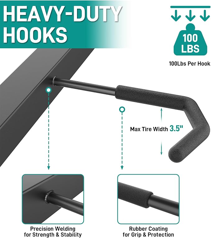 EVERHANGER Freestanding Bike Rack, Vertical Bike Rack Stand - Image 3